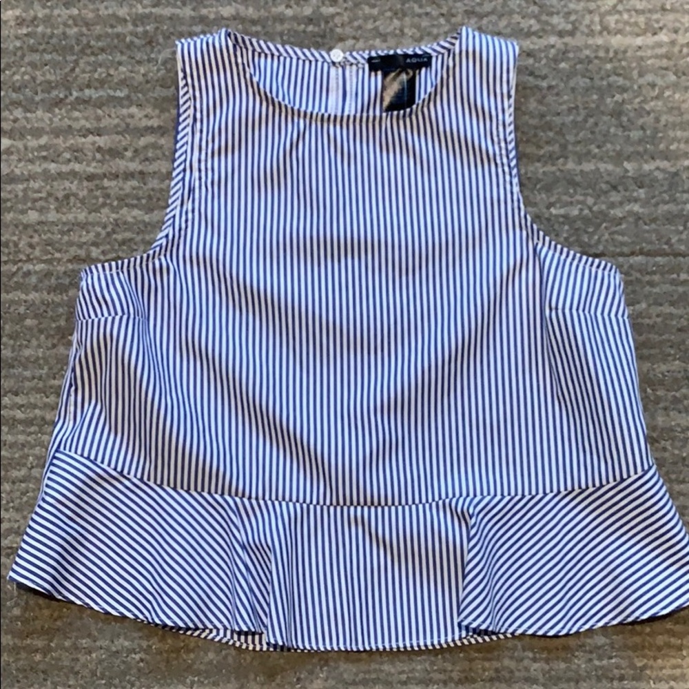 Cropped Pinstripe Tank sz XS